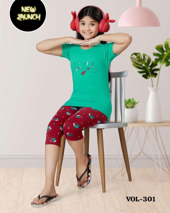 Summer Special Capry Vol D301 Kids Girls Wear Night Suits
